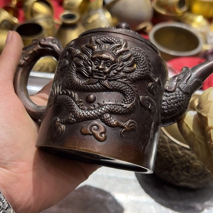 余****心微瑕疵黄铜摆件工艺品