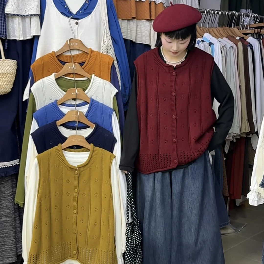 XH#0108#日系百搭针织马甲  FL