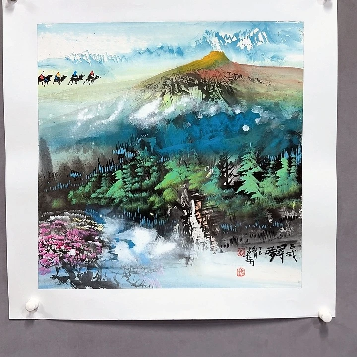 国画亲笔手绘放心去藏