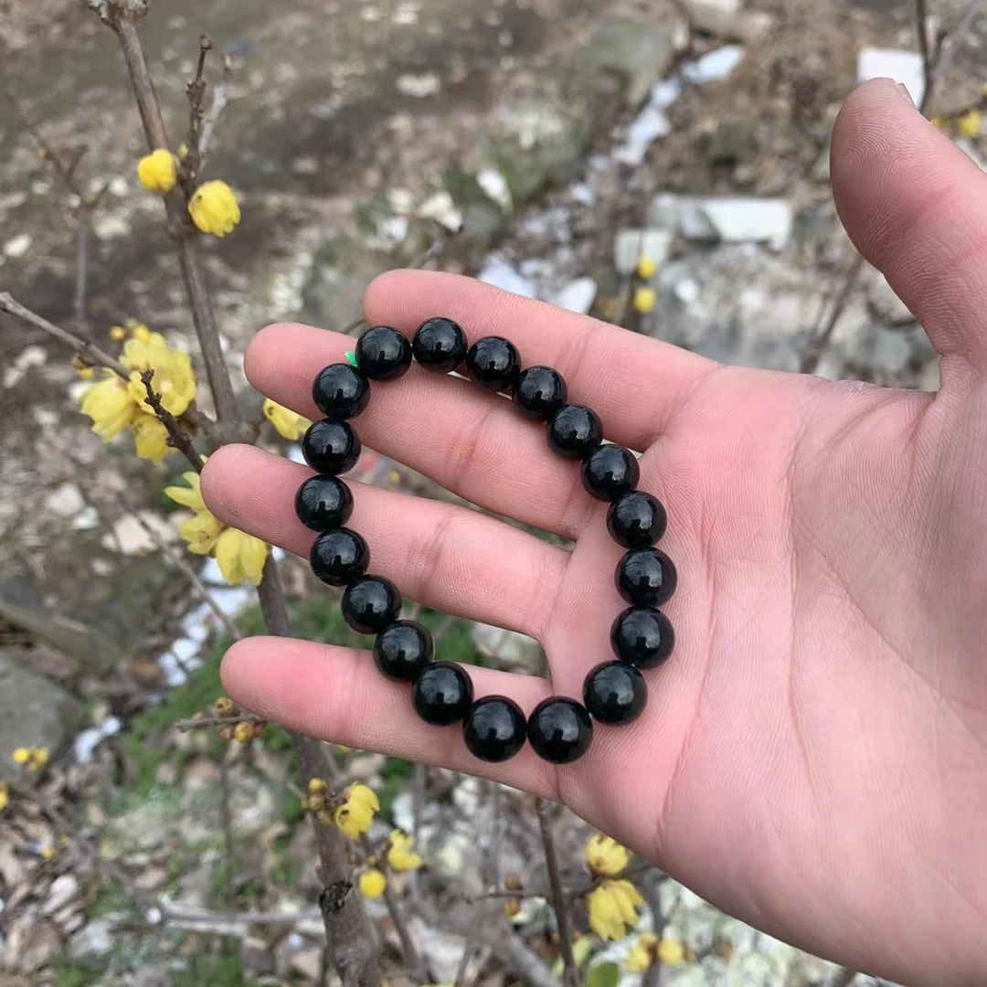 和田玉新疆黑羊羔子卡10左右手串（多样性发货）拍一发一