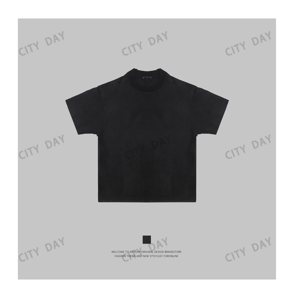 CityDay【楠哥】高定液氨 cleanfit 仿麂皮绒短袖T恤 T2532