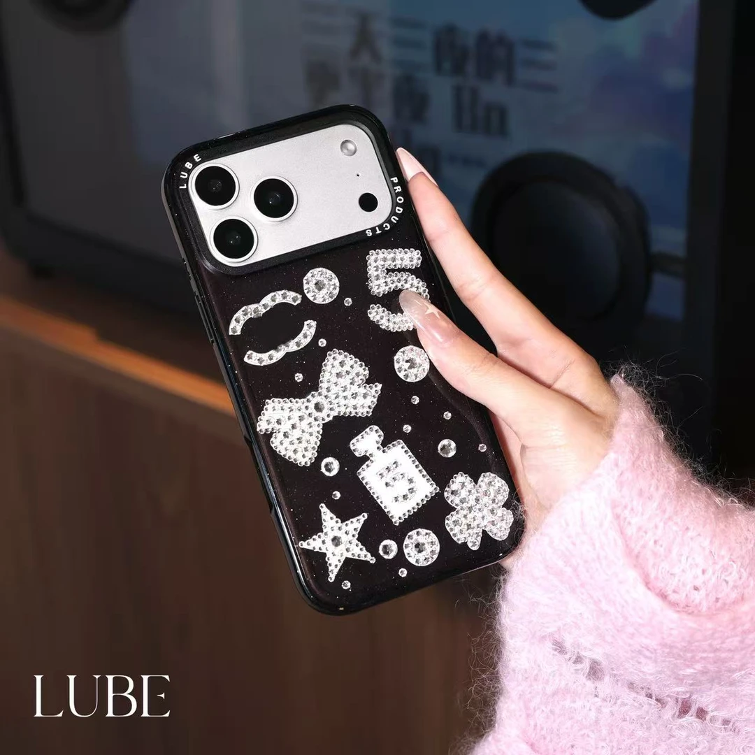 【耀夜香香】歪歪高定国华手工钻壳适用于苹 果17pm/16pm/15pm