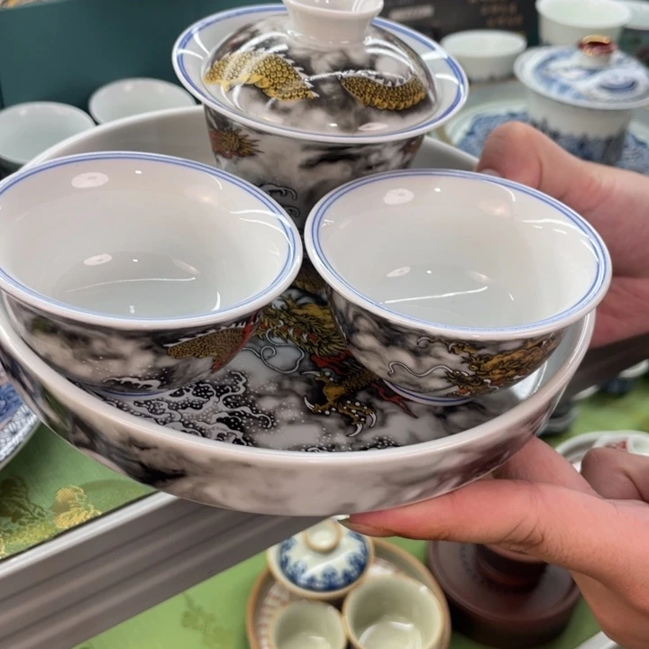 景德镇陶瓷盖碗茶具