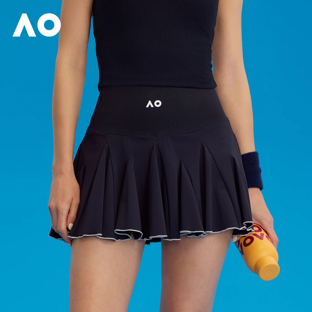 AO澳网时尚舒适网球服内置安全裤运动速干防晒网球裙半裙女夏