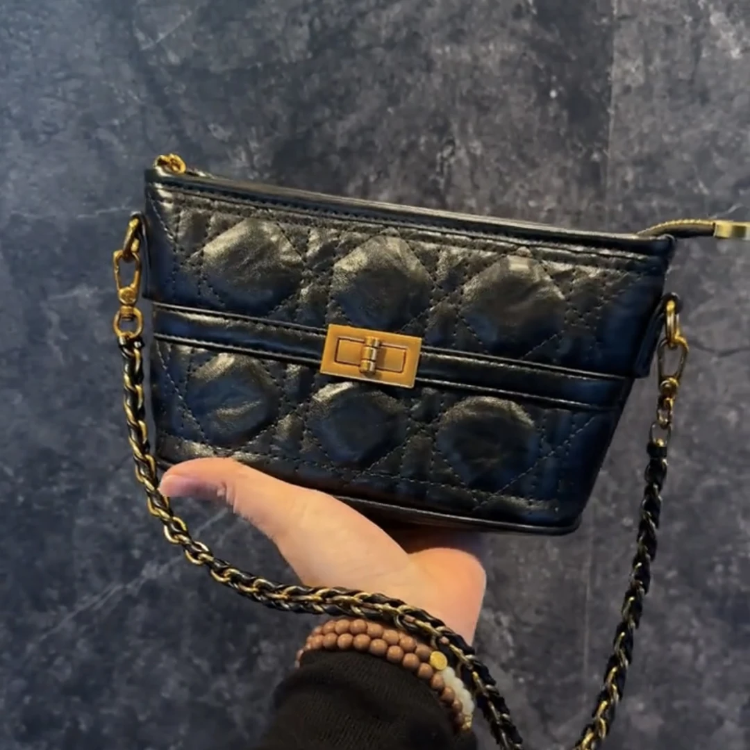 2026新款百搭菱格链条包包女韩版单肩斜挎包元宝饺子包时尚潮流
