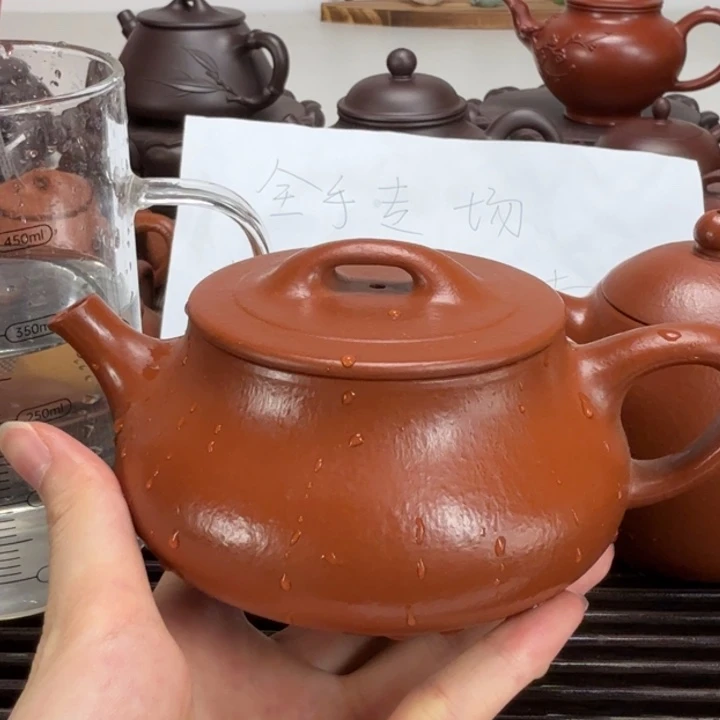 茶壶紫砂山**?朱瓢朱泥全手