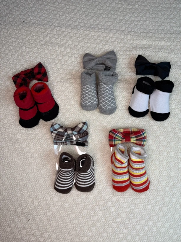 男女宝宝领结袜子配饰一套