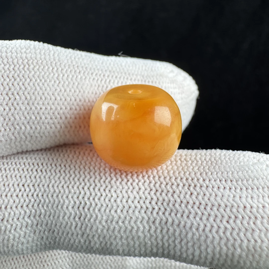 A67-07天然原矿蜜蜡 鸡油红墩子 14.5*11.6mm支持复检