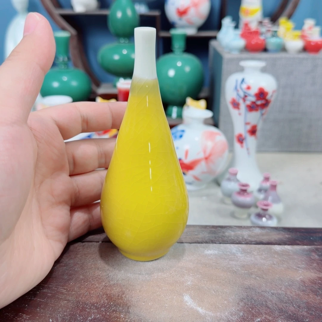 陶瓷手工小花器摆件