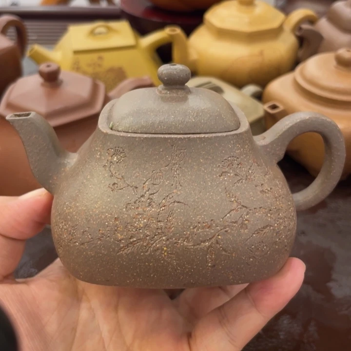 仅***次茶壶紫砂风流宰相手工刻绘