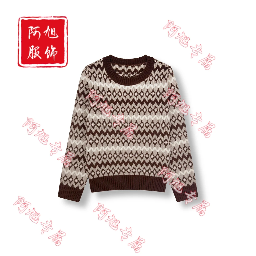 25s羊绒牦牛绒混纺秋季新款时尚圆领套头毛衣-1066（CY-010）