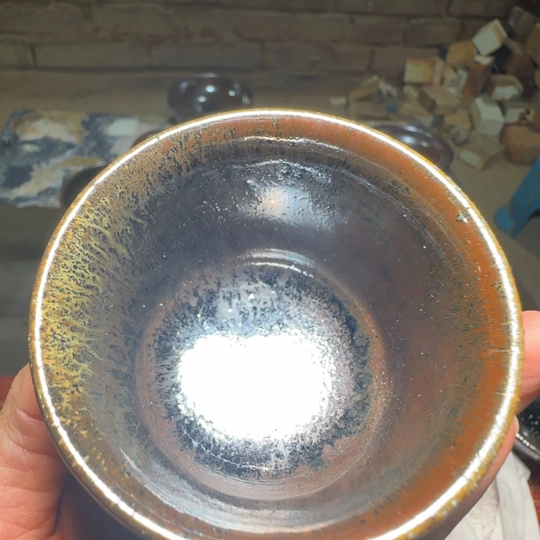 柴烧建盏茶盏茶杯544
