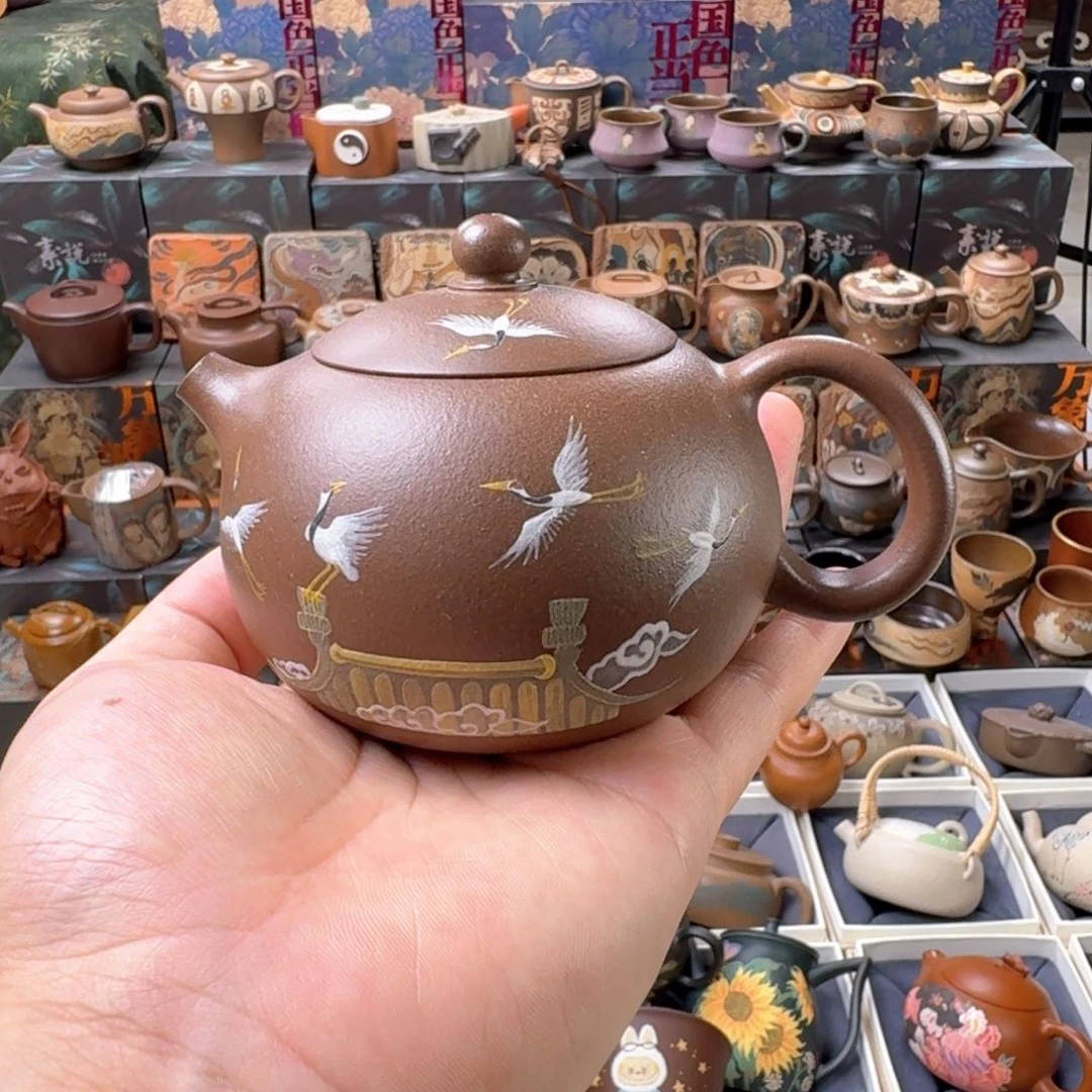 茶壶紫砂200cc仙鹤西施