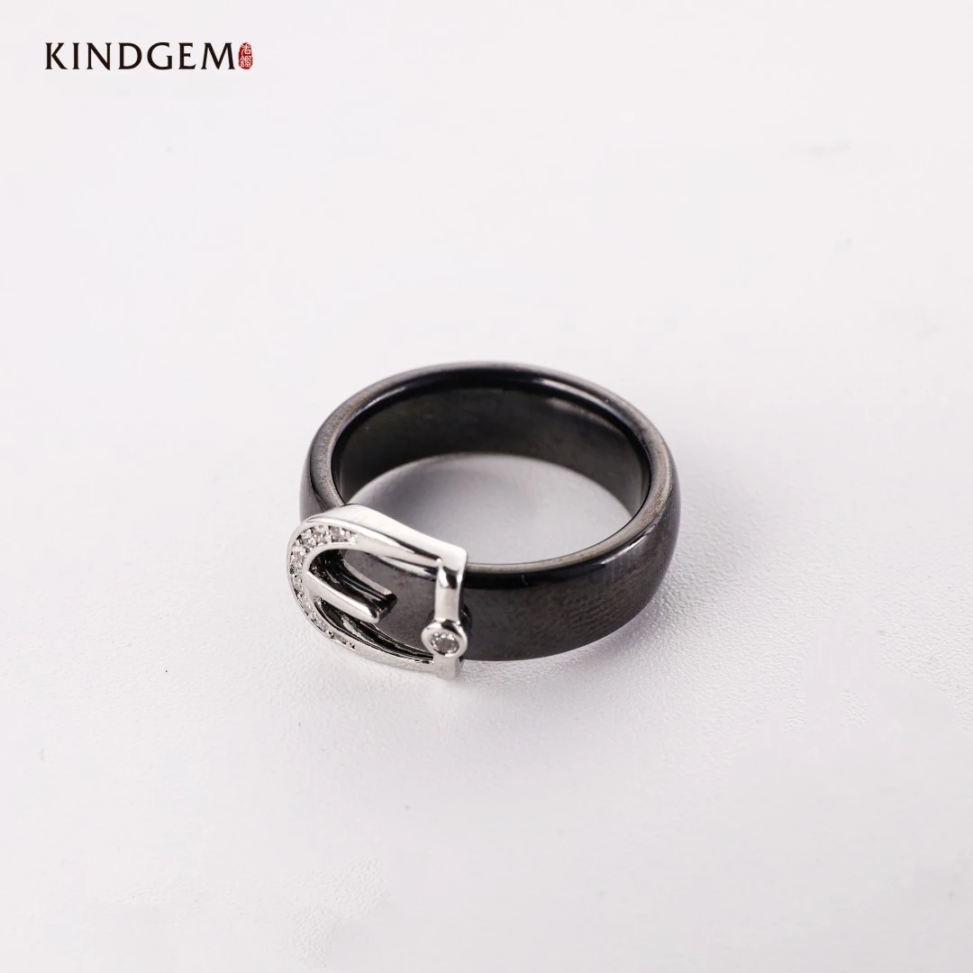 铜合金戒指 黑色时尚简约百搭高级感气质闭口戒指 BW11XXIC-26700