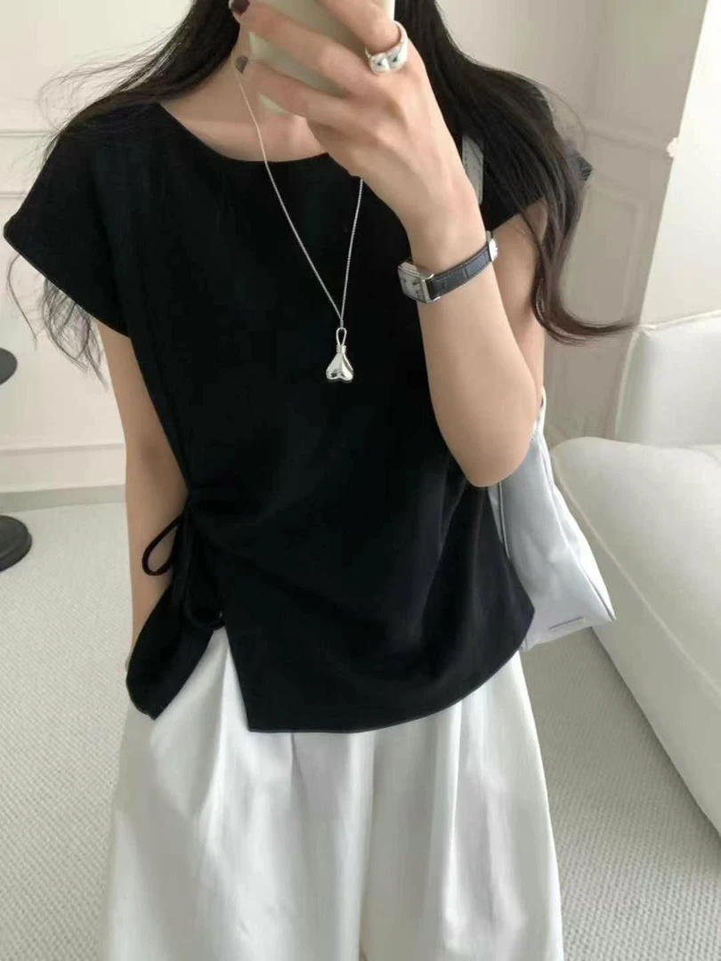 0619-08    女款百搭气质设计感短袖   DY  9267