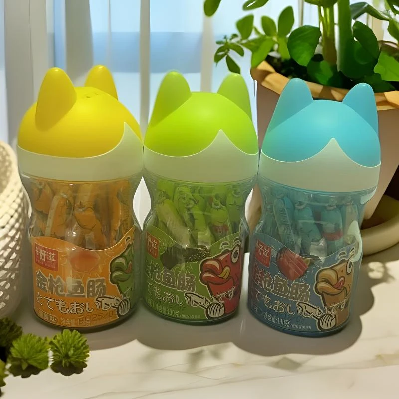 卡好滋新疆包邮卡好滋金枪鱼肠原味蛋黄味海苔味130g/桶