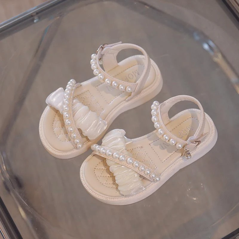 女童凉鞋2025夏季新款儿童软底公主鞋中大童甜美沙滩鞋女孩子凉拖
