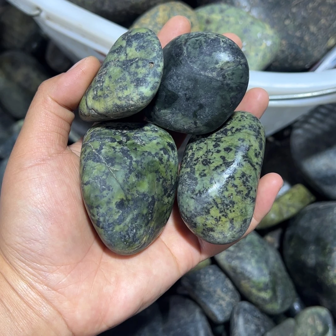 未镶嵌蛇纹石玉西藏藏玉药王石原石轩*