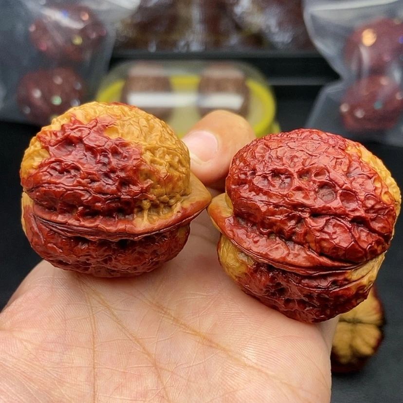 【闪购商品】把件文玩核桃41尺七彩玄武蟾王