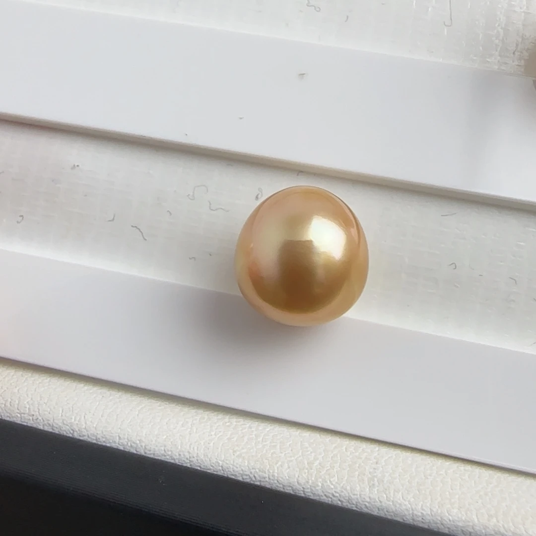 海水珍珠裸珠天然南洋金珠海水裸珠11-12