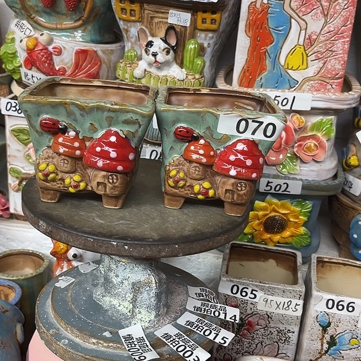 粗陶材质多肉花盆