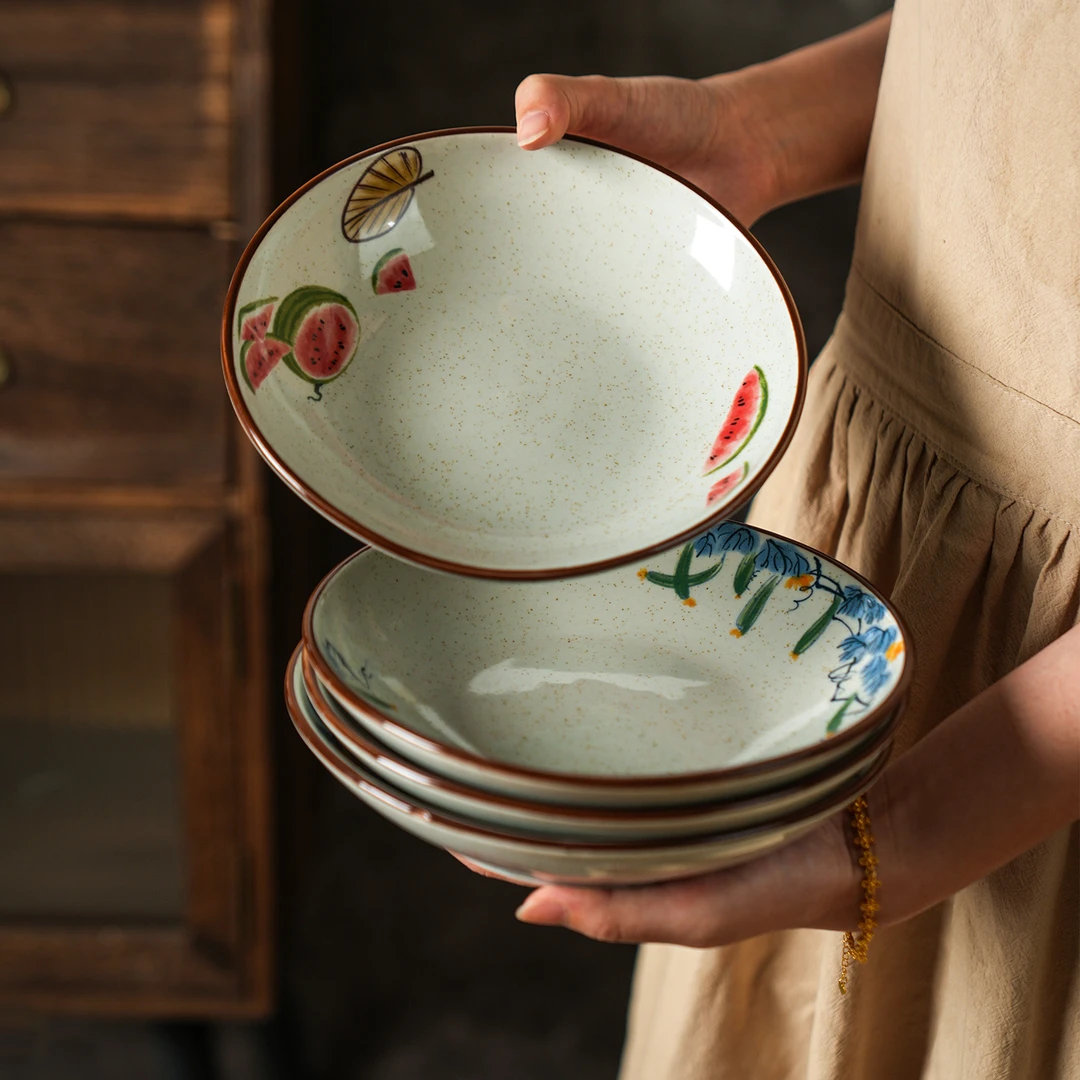 舍里中式水墨陶瓷盘子菜盘家用2025新款菜碟子餐盘高级感餐具套装