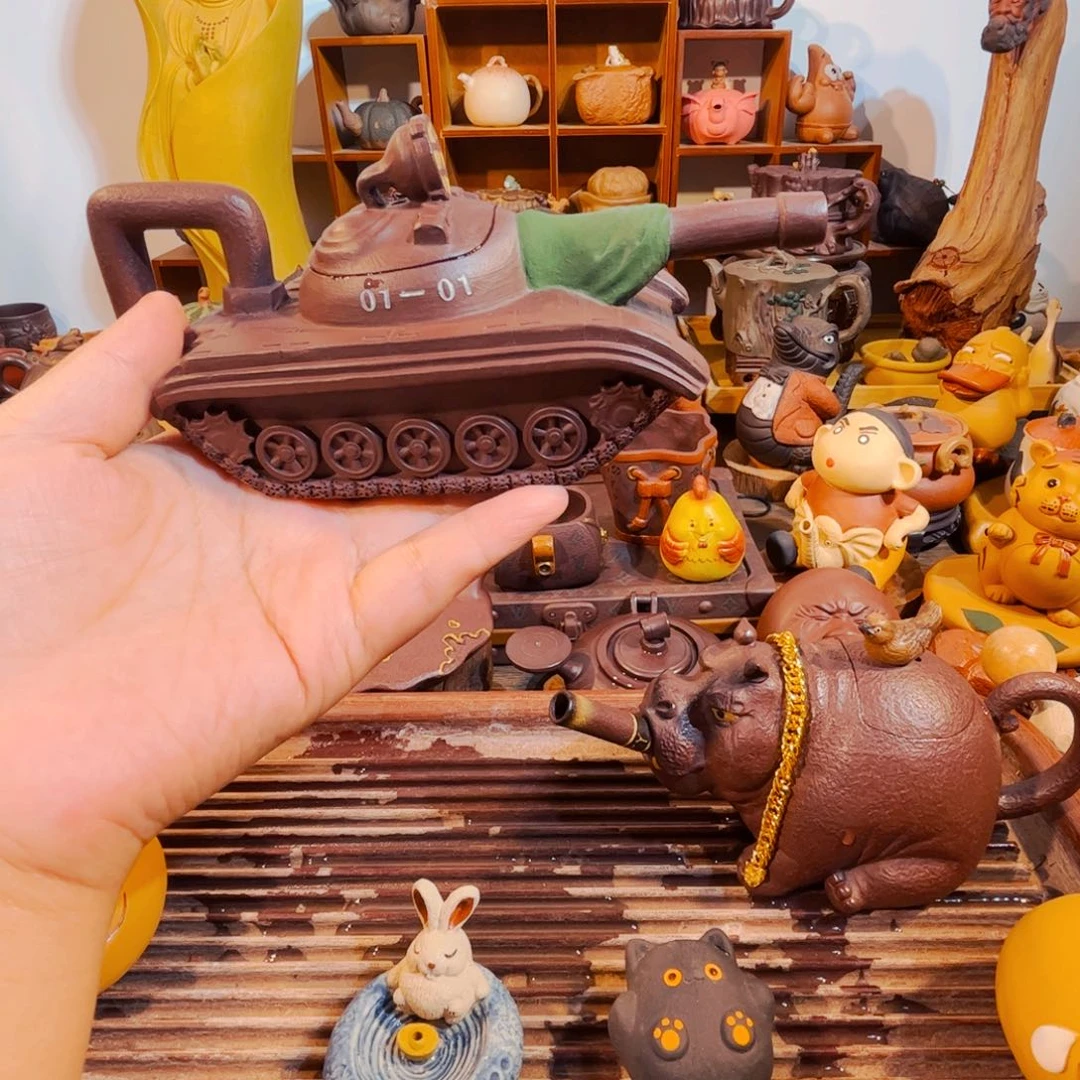 清***风紫砂茶叶盒纯手工制作过程就是