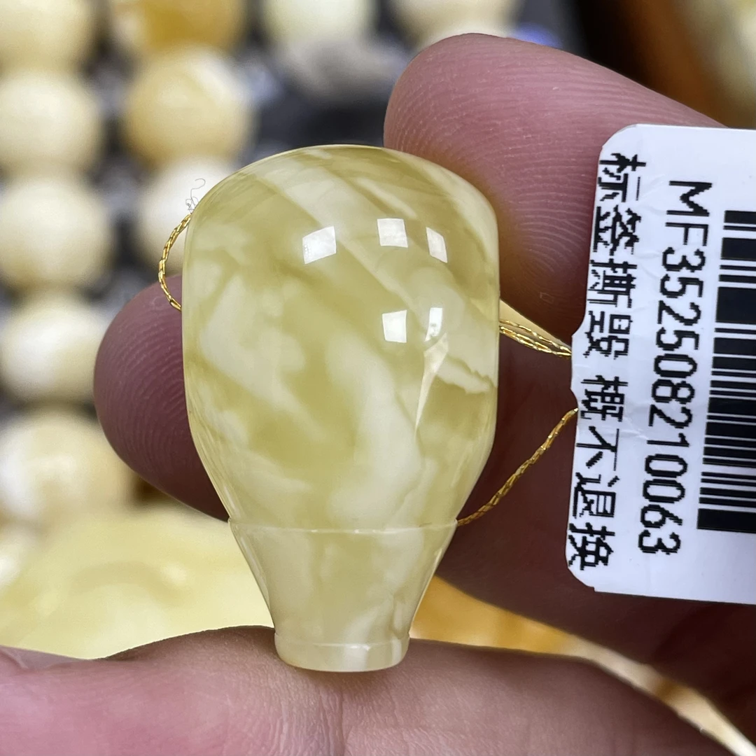 魔梵珠宝|16.4*16*27mm俄料天然蜜蜡 虎皮妖花 微瑕