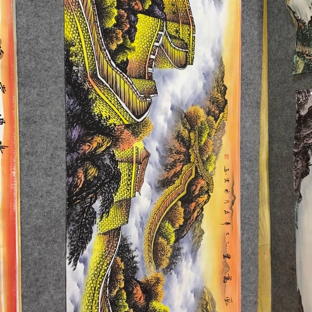 蛋***线横款雄风万里小六尺画