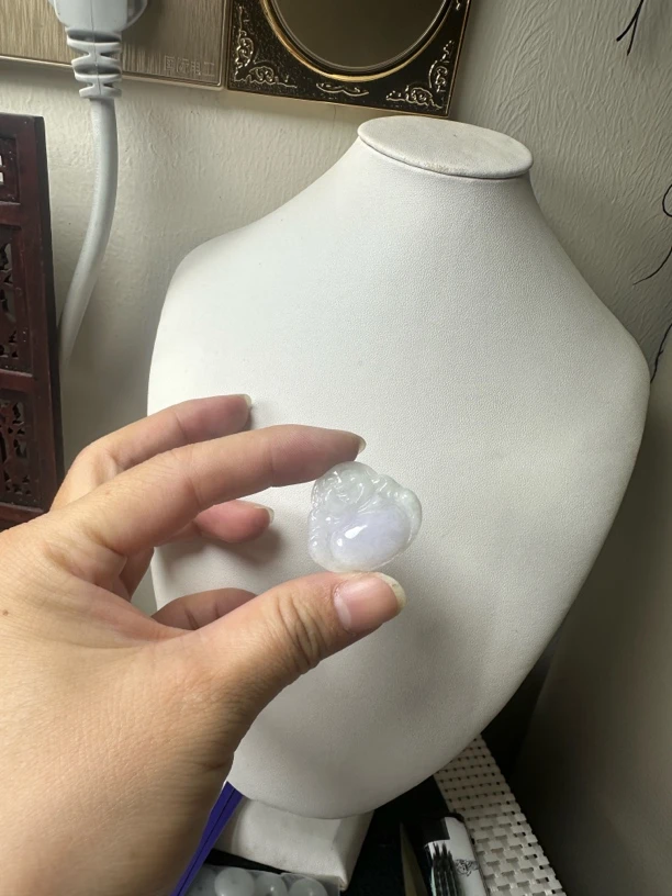 天然翡翠A货佛公吊坠