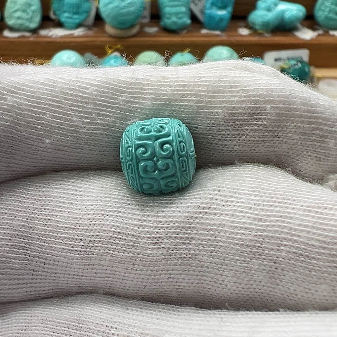 绿松石回纹珠 未镶嵌