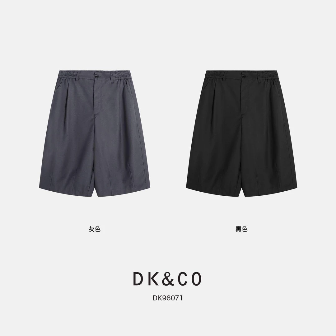 杨杨 DK-(有腔调)欧洲夏季一粒扣慵懒风五分西裤休闲中裤DK96071