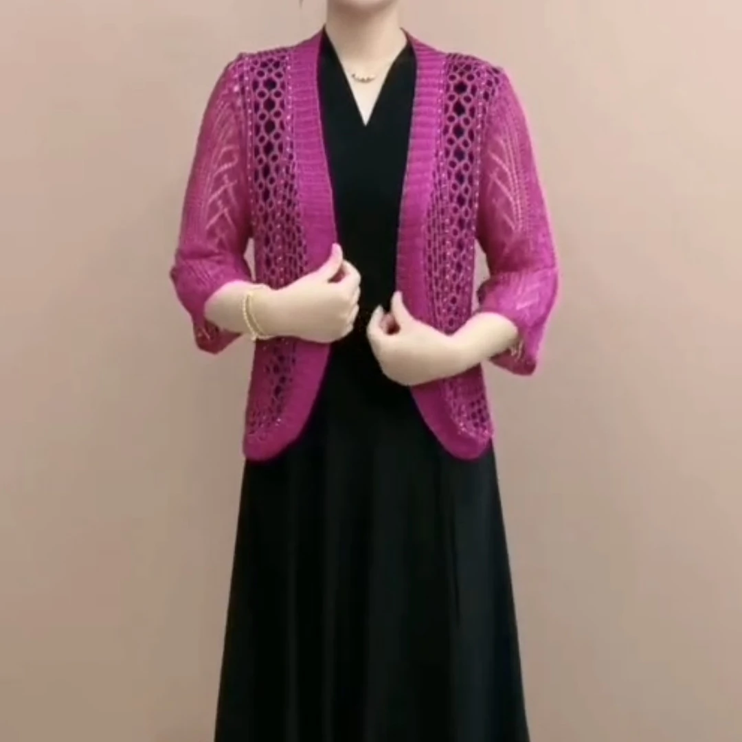 02夏季薄款短款外搭开衫外套女披肩上衣