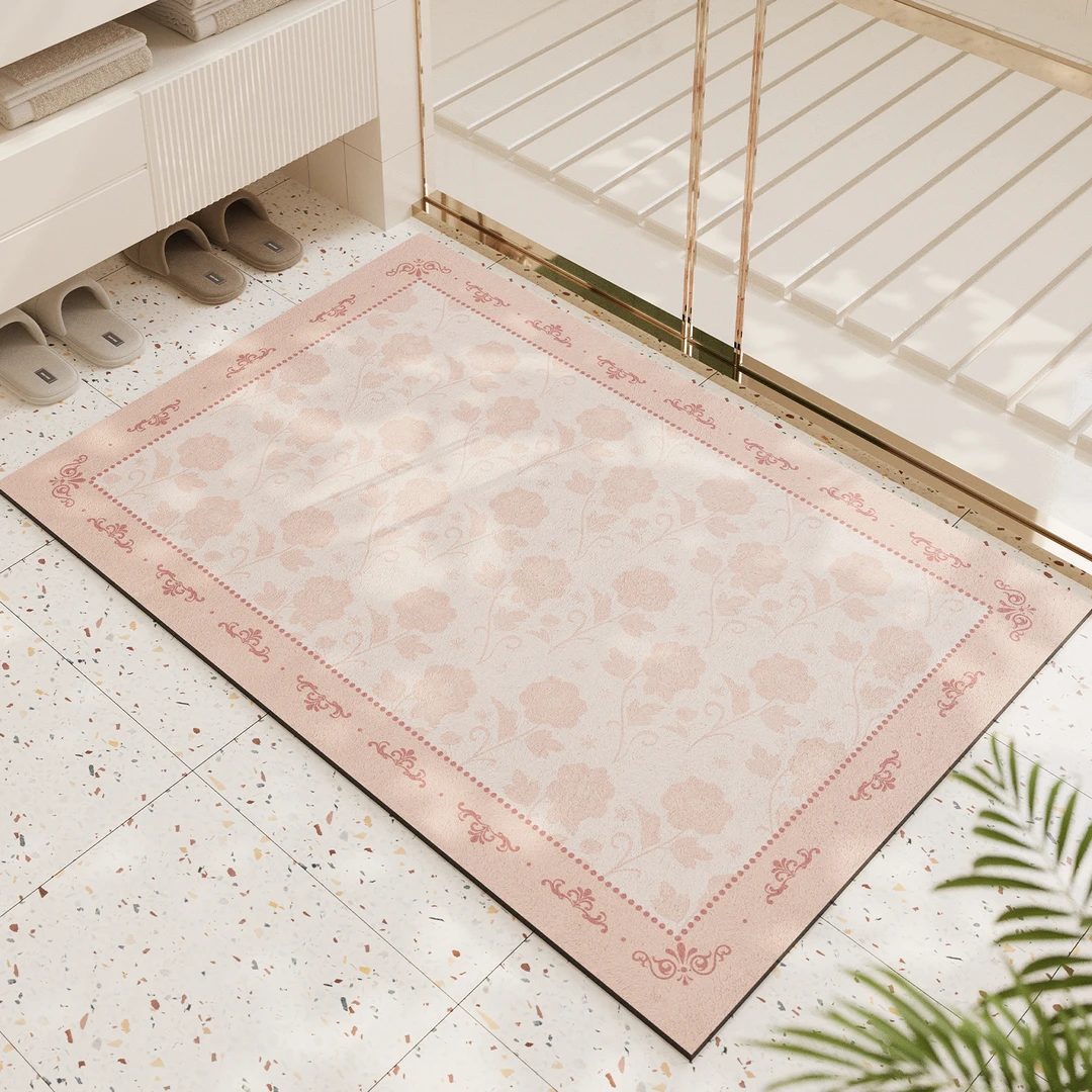 忘忧虫轻奢硅藻泥浴室地垫吸水防滑卫生间门口免洗厕所进门脚垫