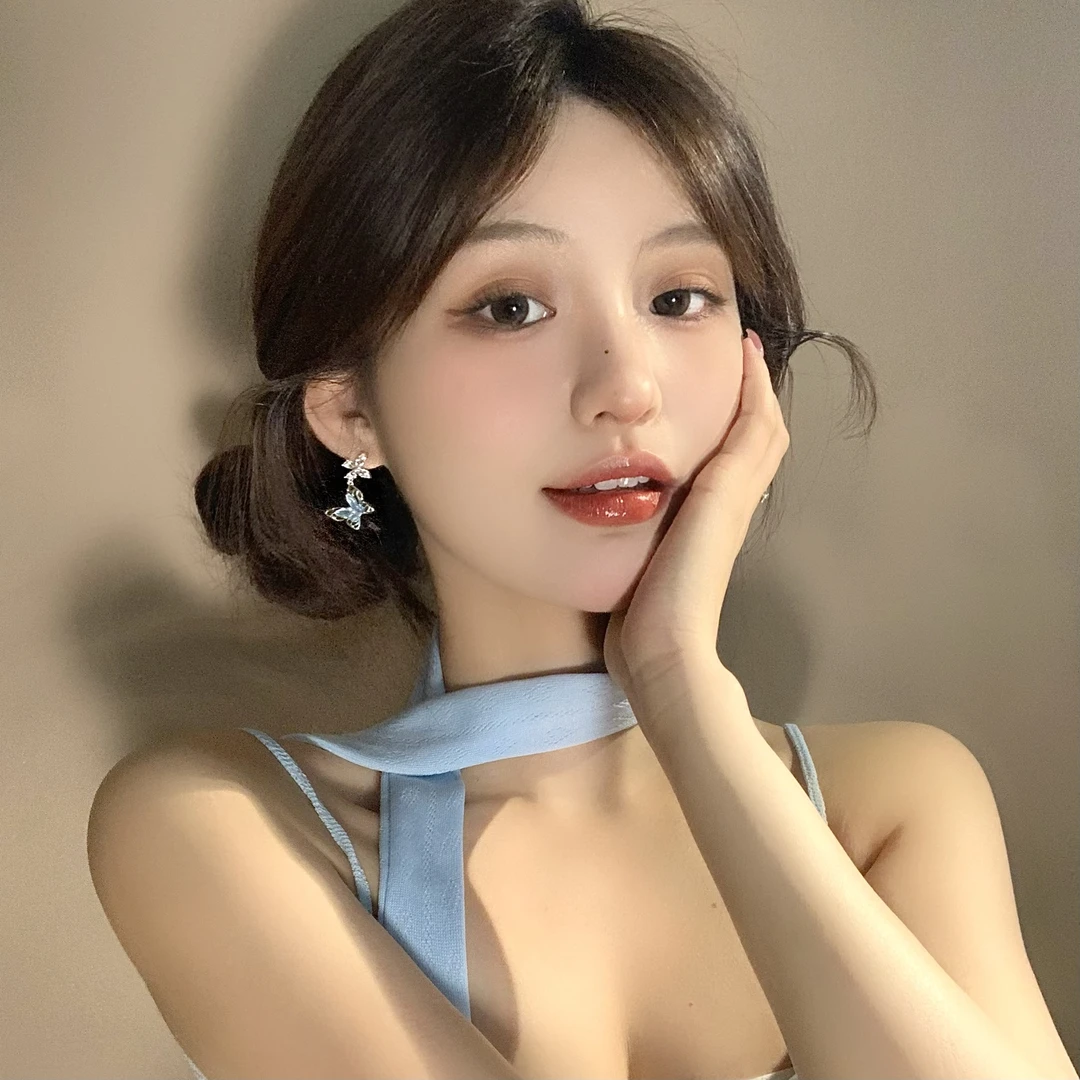 FULL GIRLISH耳环01192甜美蝴蝶时尚耳钉耳饰