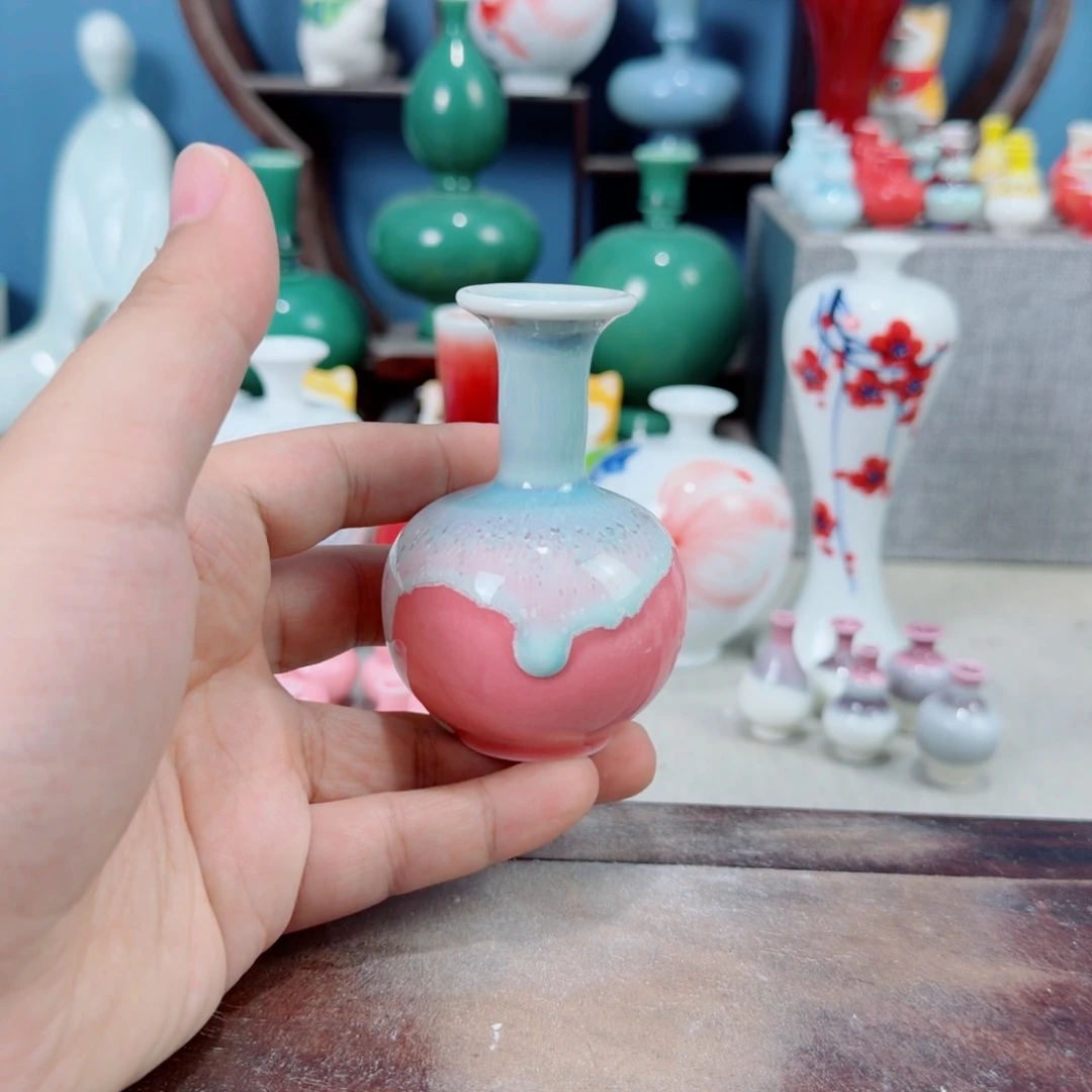 陶瓷手工小花器摆件