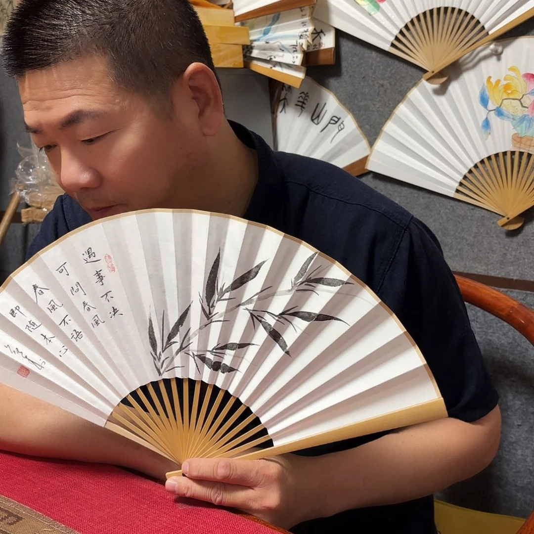 书法手写手绘作品8寸玉竹剑来
