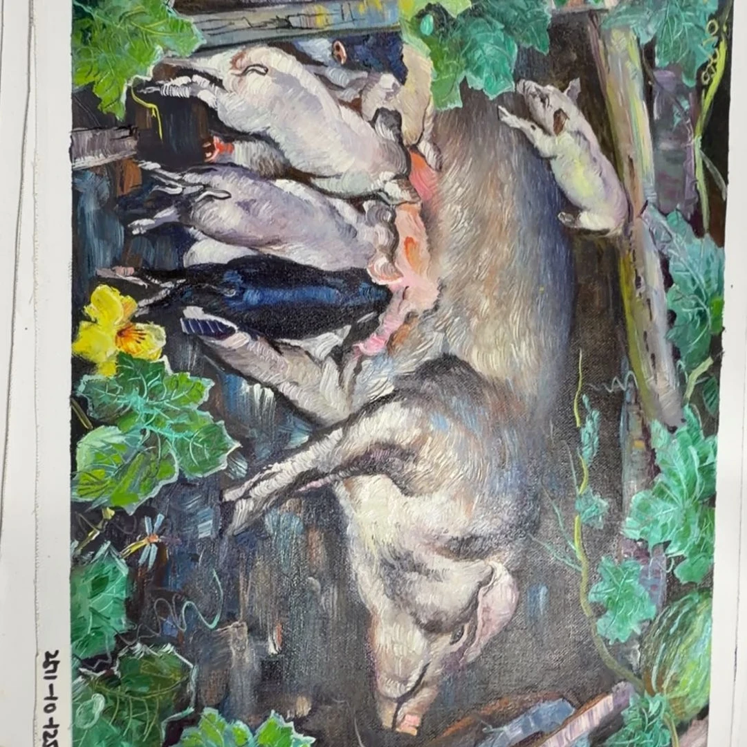 油画加油加油努力加油努力