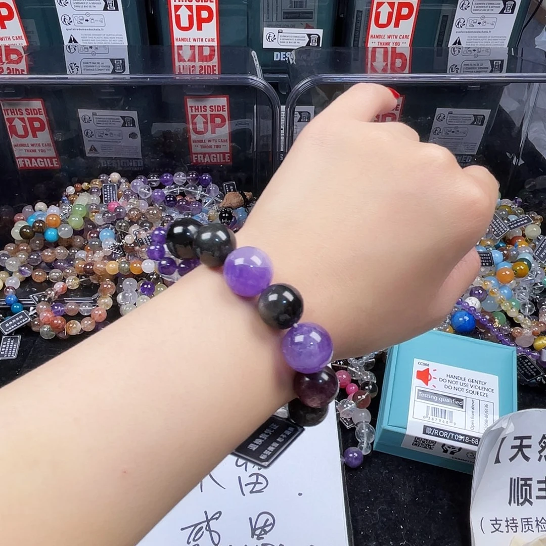 手链烟晶银S925镶嵌