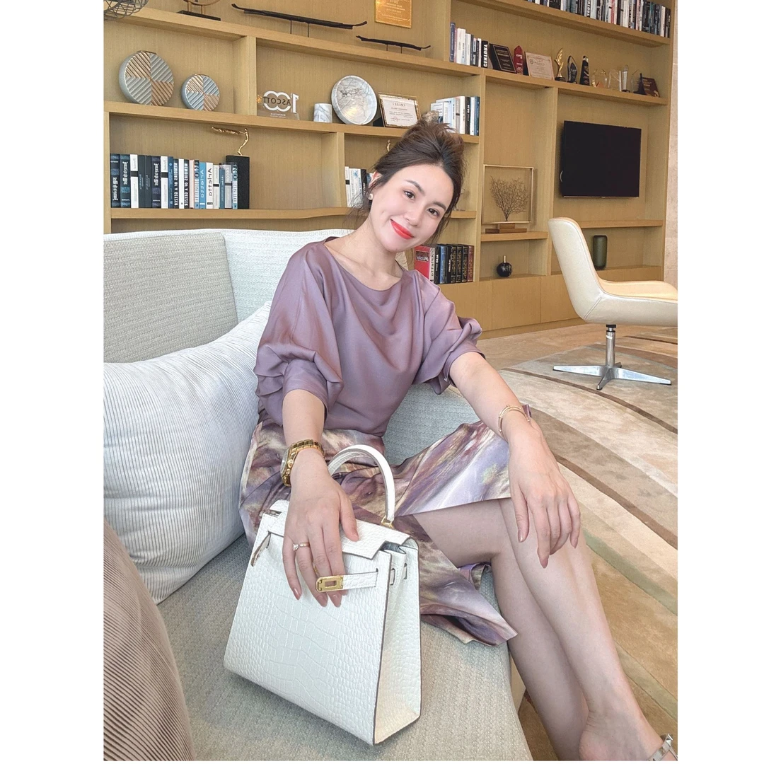 【ZQHK】子琪品牌 夏季新款26姆米 百搭休闲时尚宽松重磅真丝上衣