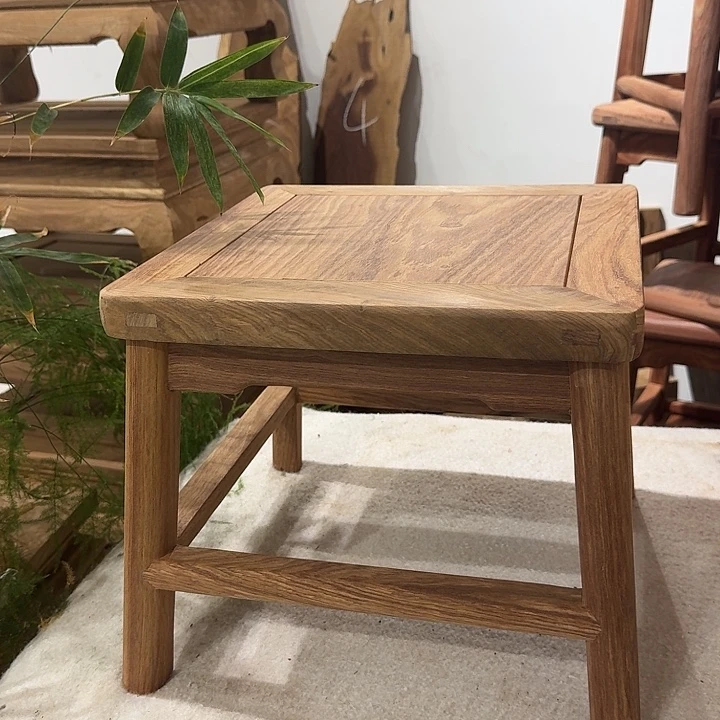 落地款木（非红木类）刺猬紫檀富贵凳30×30×27cm高