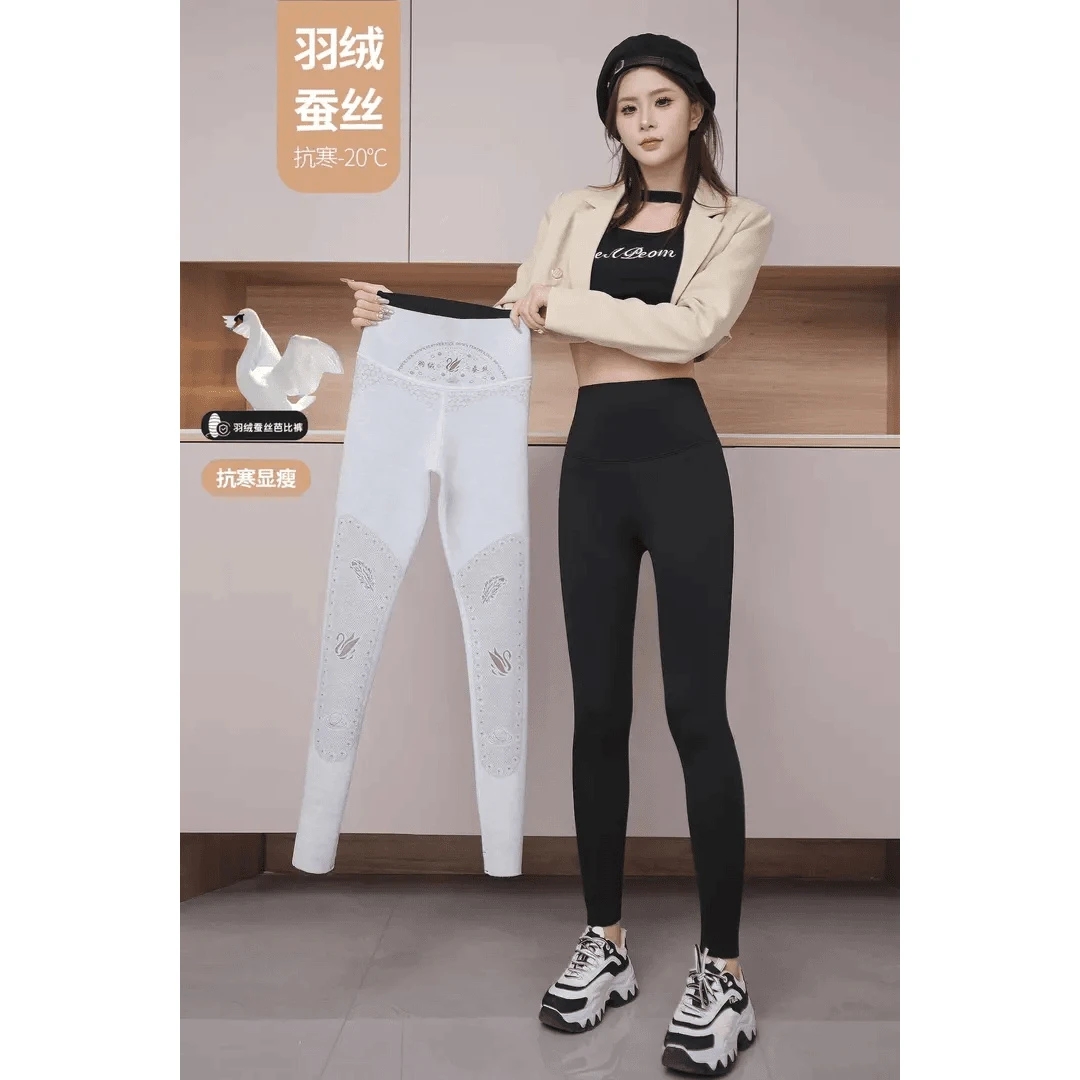 （超厚新品大鹅蚕丝800加绒 ）芭比裤鲨鱼裤高腰打底裤弹力显瘦打