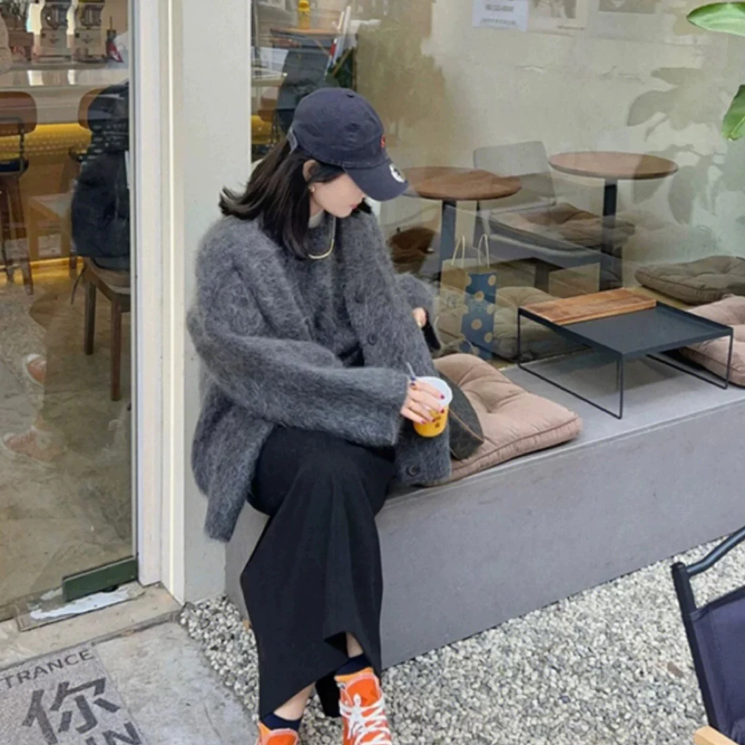 2068 （简奢大阪）无口袋拉绒外套时尚女