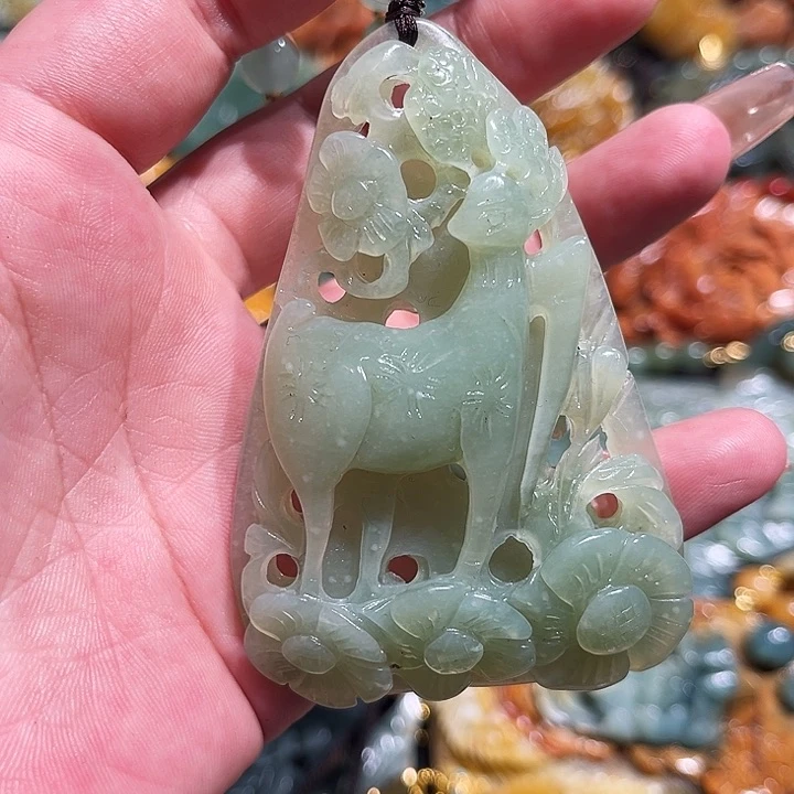 岫玉未镶嵌毛衣链