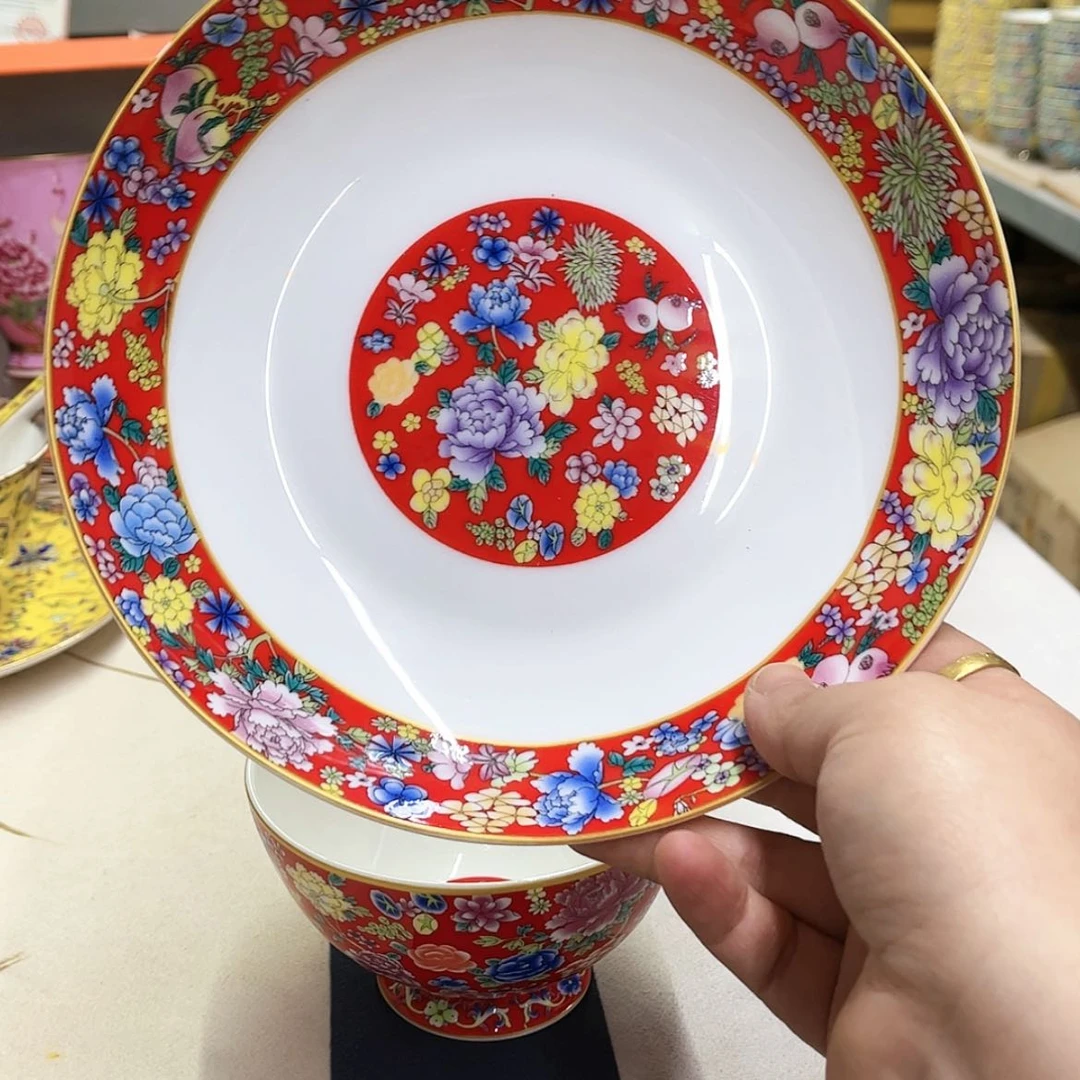 【闪购商品】骨瓷8英寸1深红。。。。。。