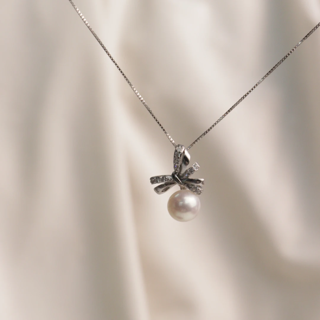 吊坠925银 蝴蝶结吊坠  DA001