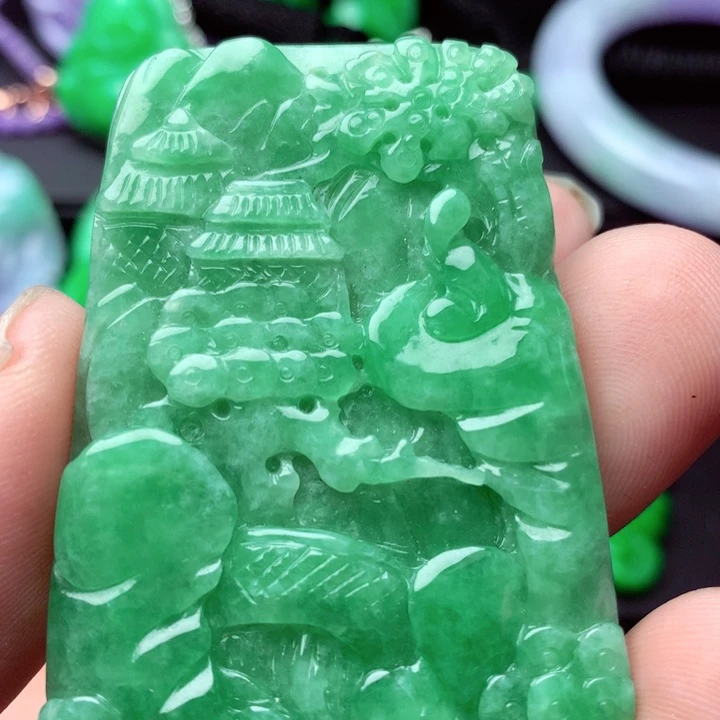 翡翠未镶嵌吊坠(不含链)