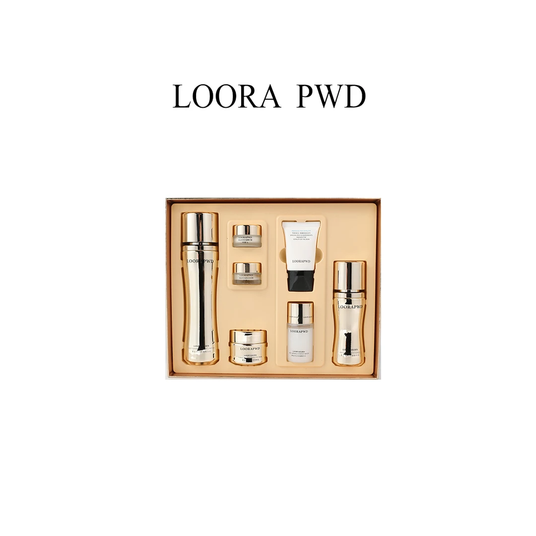 L00RAPWD奢金赤芝抗皱系列【精华水+精华液+精华霜+眼霜+洁面乳