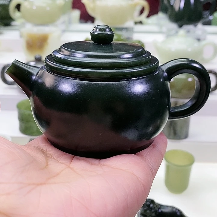 未镶嵌和田玉挂件茶壶170m l