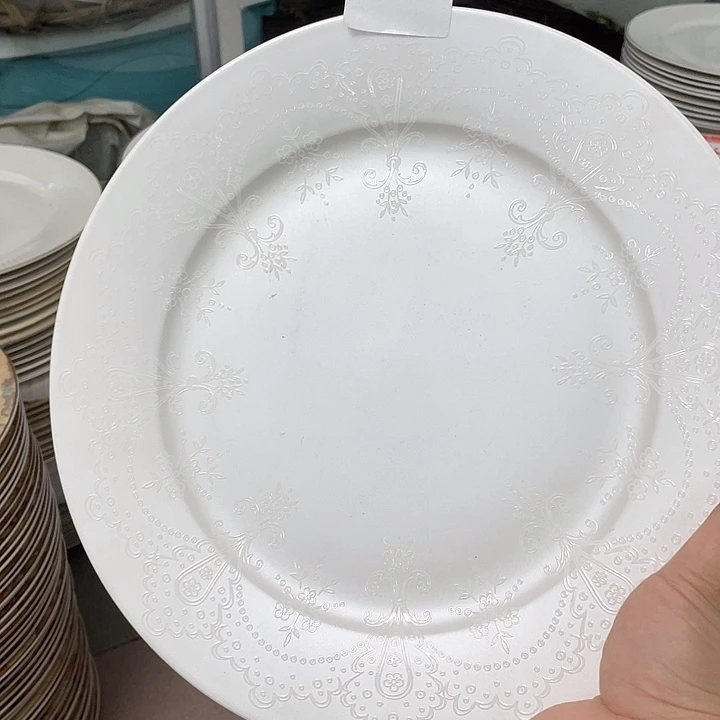新骨瓷浮雕盘10.5寸牛排盘2个微瑕完美主义者慎拍